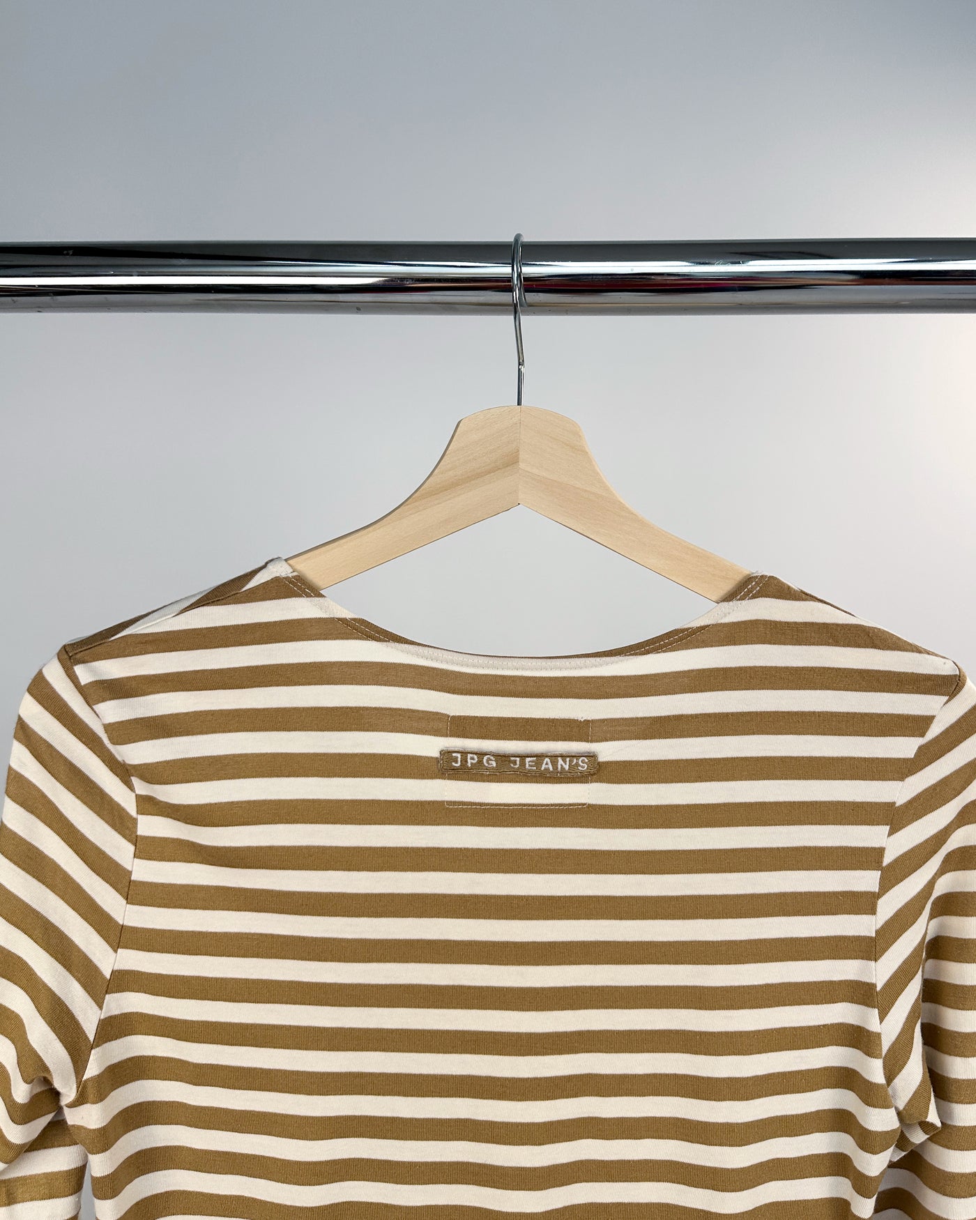 Jean Paul Gaultier Beige Striped Dress 1990's