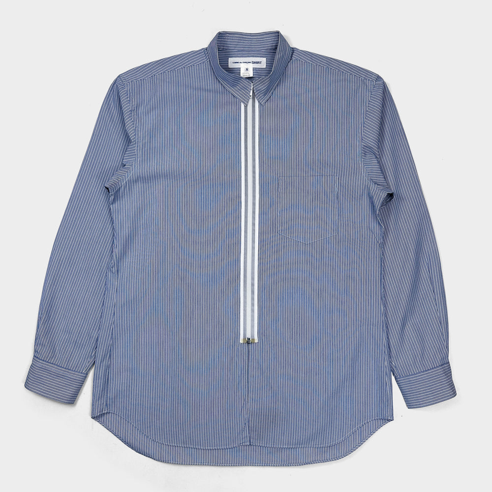 Comme des Garçons Shirt Zipped Blue Striped Shirt 2000's