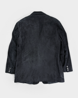 Bloomingdale's Black Suede Straight Jacket 2000's