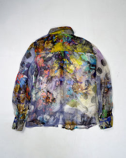 Germano Zama Light Printed Silk Shirt 2000's
