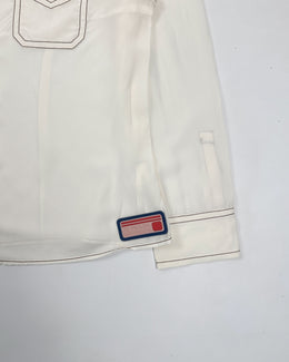Prada Off-White Western Light Silk Shirt 2000's