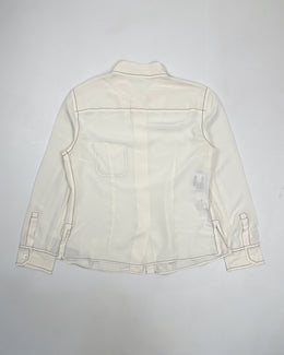Prada Off-White Western Light Silk Shirt 2000's