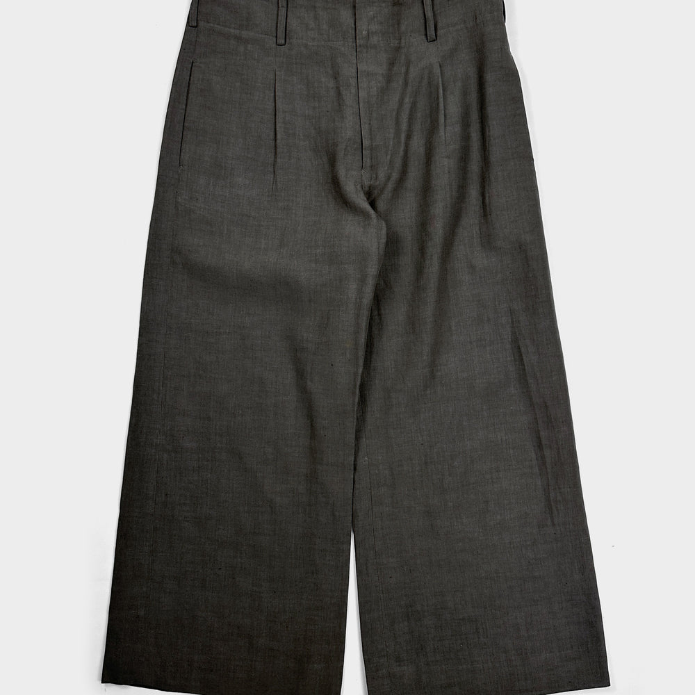 Yohji Yamamoto Deep Grey Linen Pants 2000's