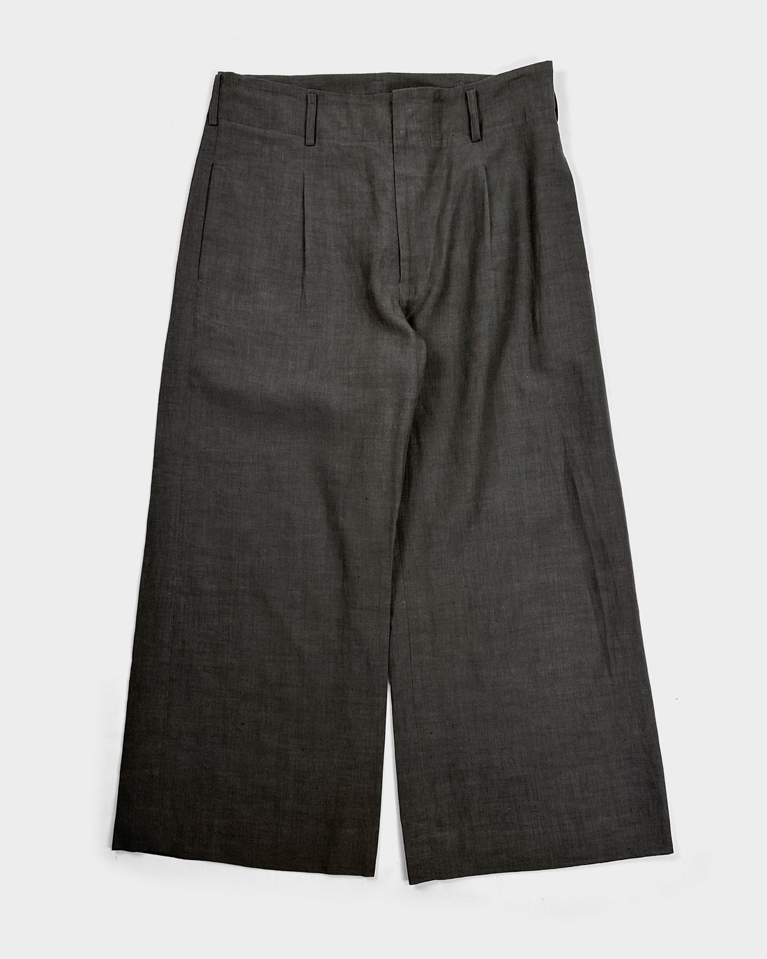Yohji Yamamoto Deep Grey Linen Pants 2000's