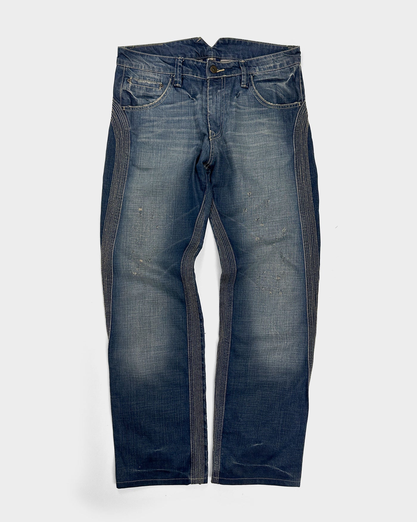 Kenzo Home Stitched Denim Pants 1990's - Vintagetts