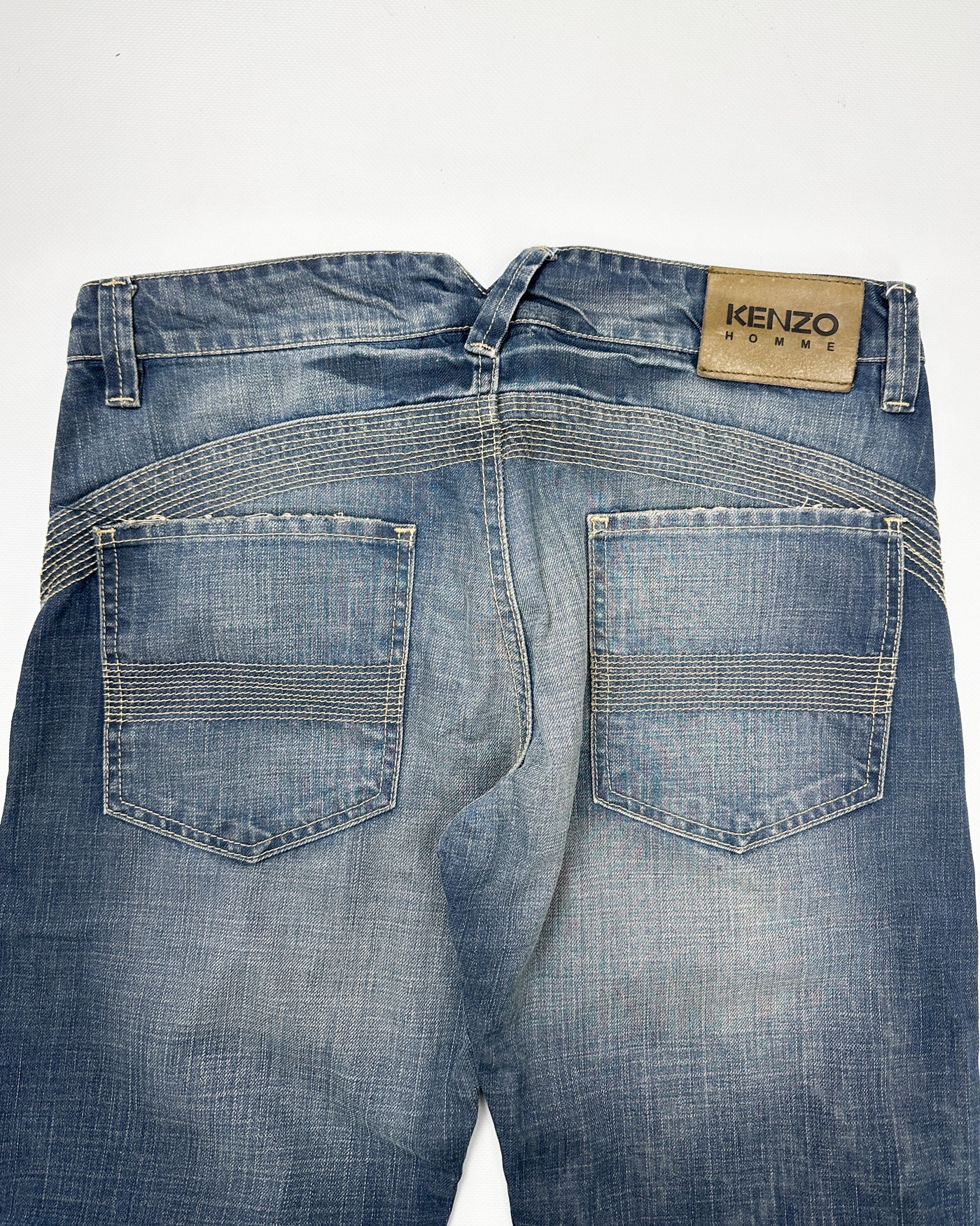 Kenzo Home Stitched Denim Pants 1990's - Vintagetts
