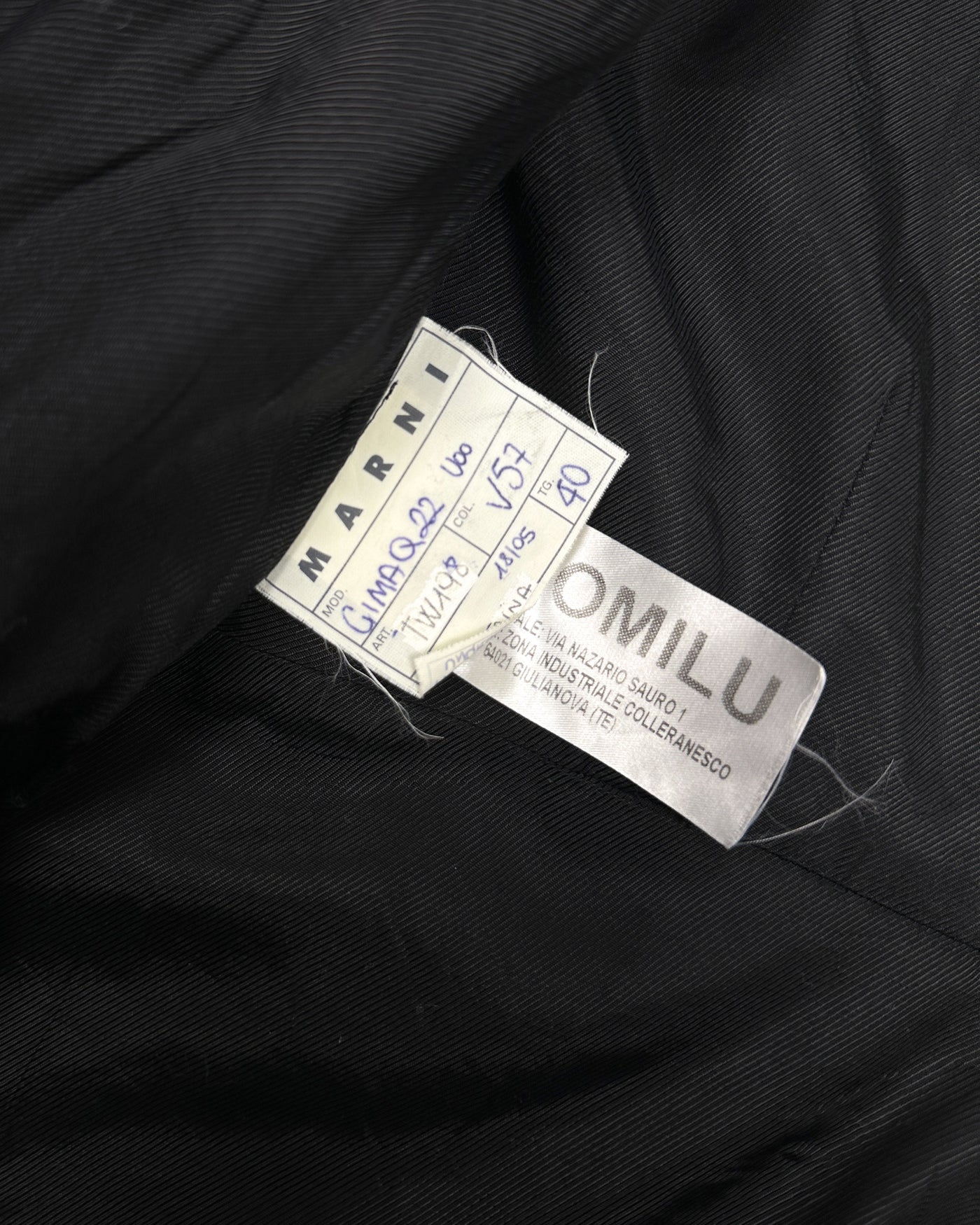 Marni Zipped Drak Brown Suede Texture Top 1990's