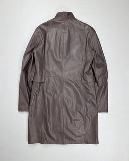 Jil Sander Purple Thin Leather Coat 2000's - Vintagetts