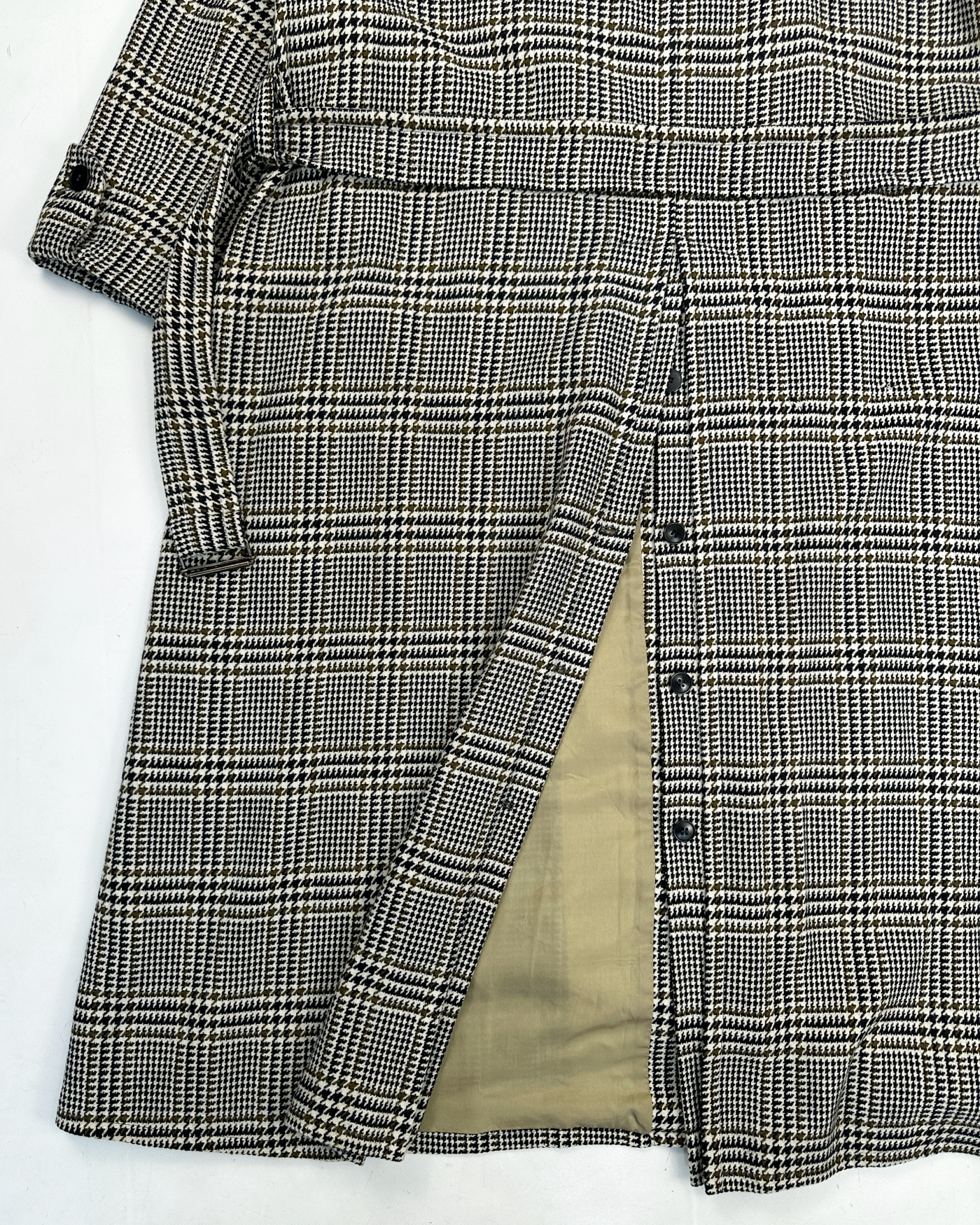 Jil Sander Checkered Maxi Wool Jacket 1990's