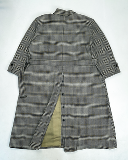 Jil Sander Checkered Maxi Wool Jacket 1990's