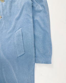 Marni Blue Textured Cotton Long Coat FW 2019