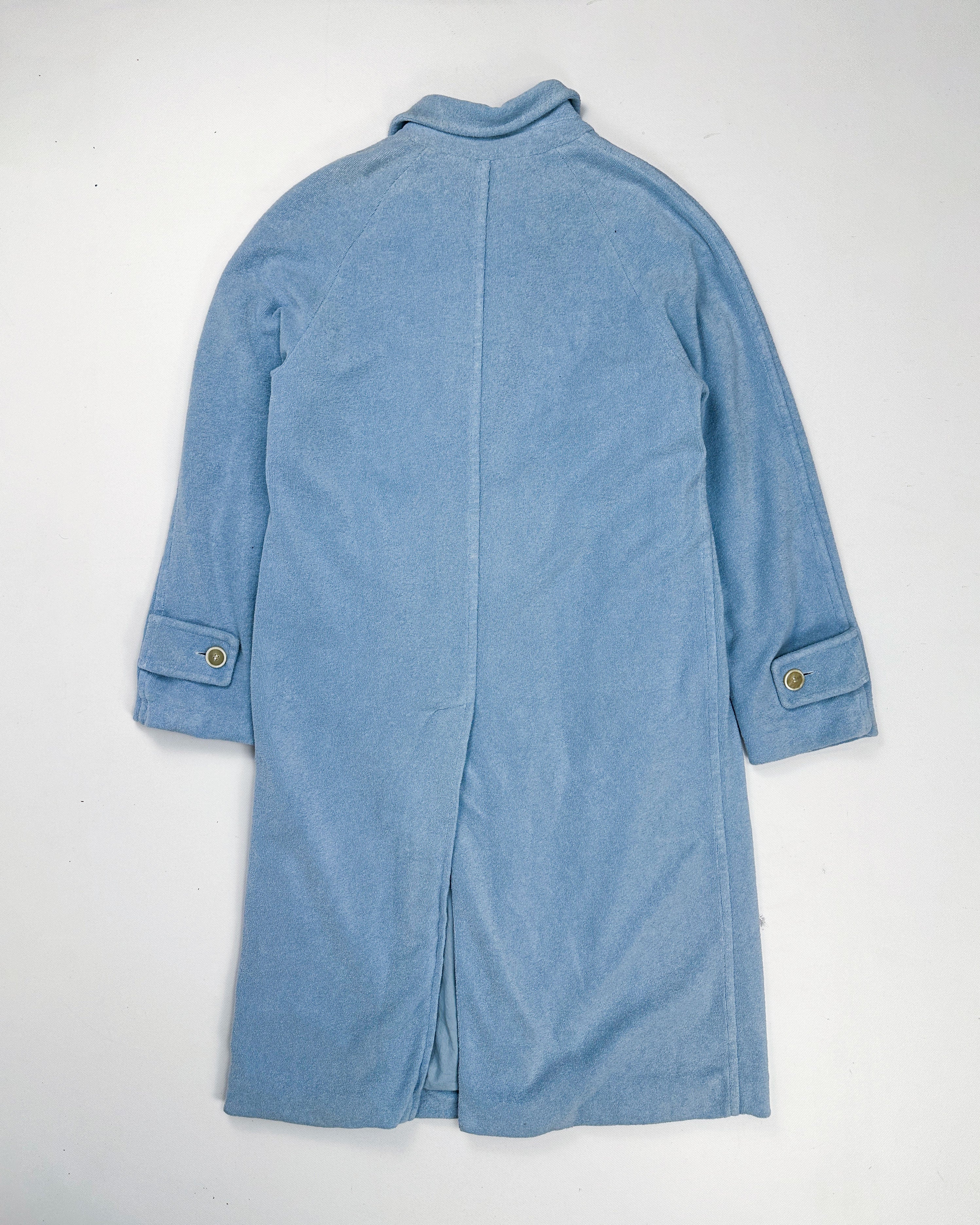 Marni Blue Textured Cotton Long Coat FW 2019