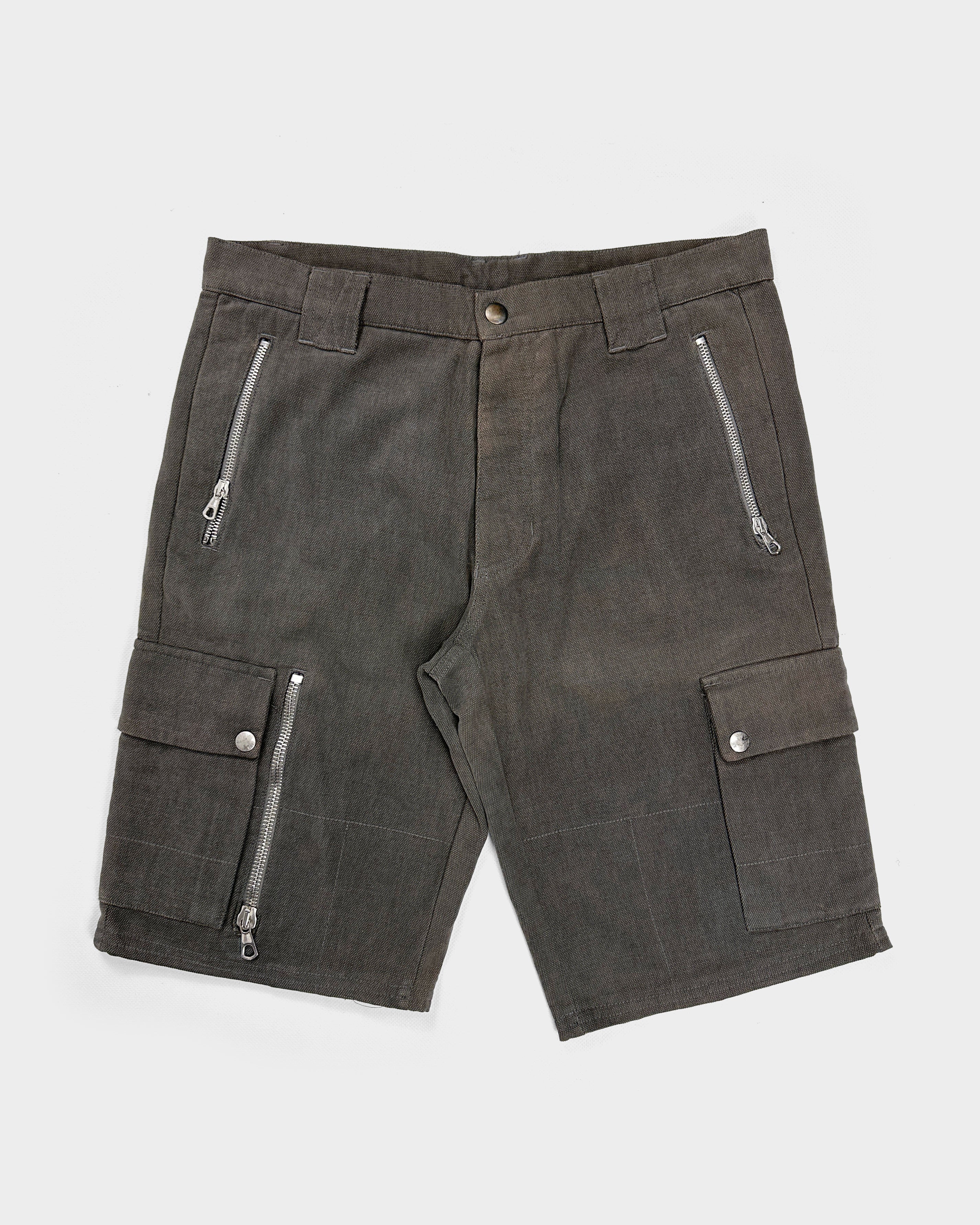 Iceberg Heavy Cotton Zipped Shorts 1990's
