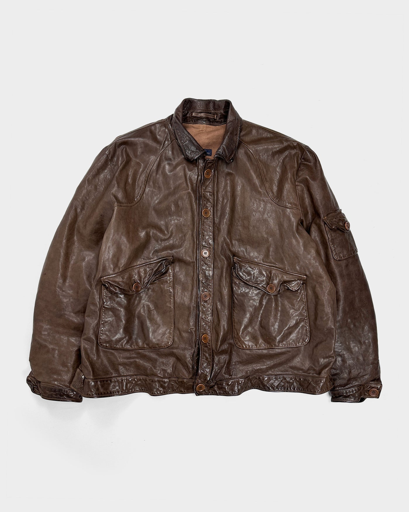 Mauro Volponi Brown Leather Jacket 1990's