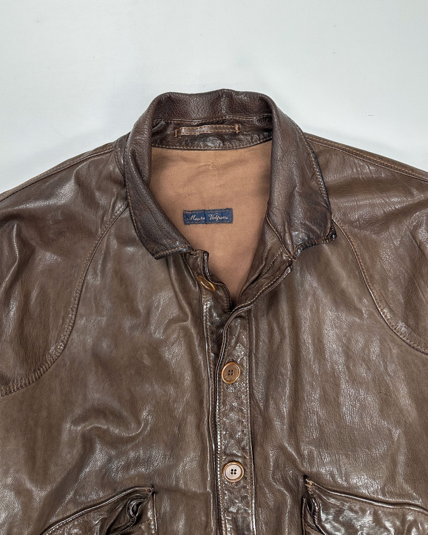 Mauro Volponi Brown Leather Jacket 1990's