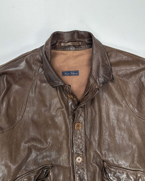 Mauro Volponi Brown Leather Jacket 1990's