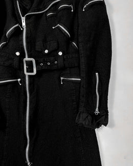 Junya Watanabe Wool Bondage Black Coat A/W 2007