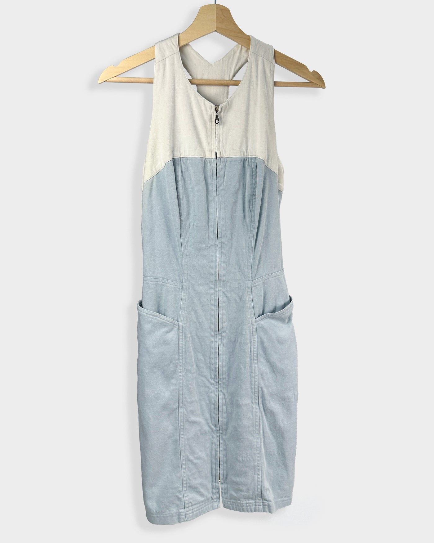 Mugler 2-Tone Sky Blue Dress 1990's