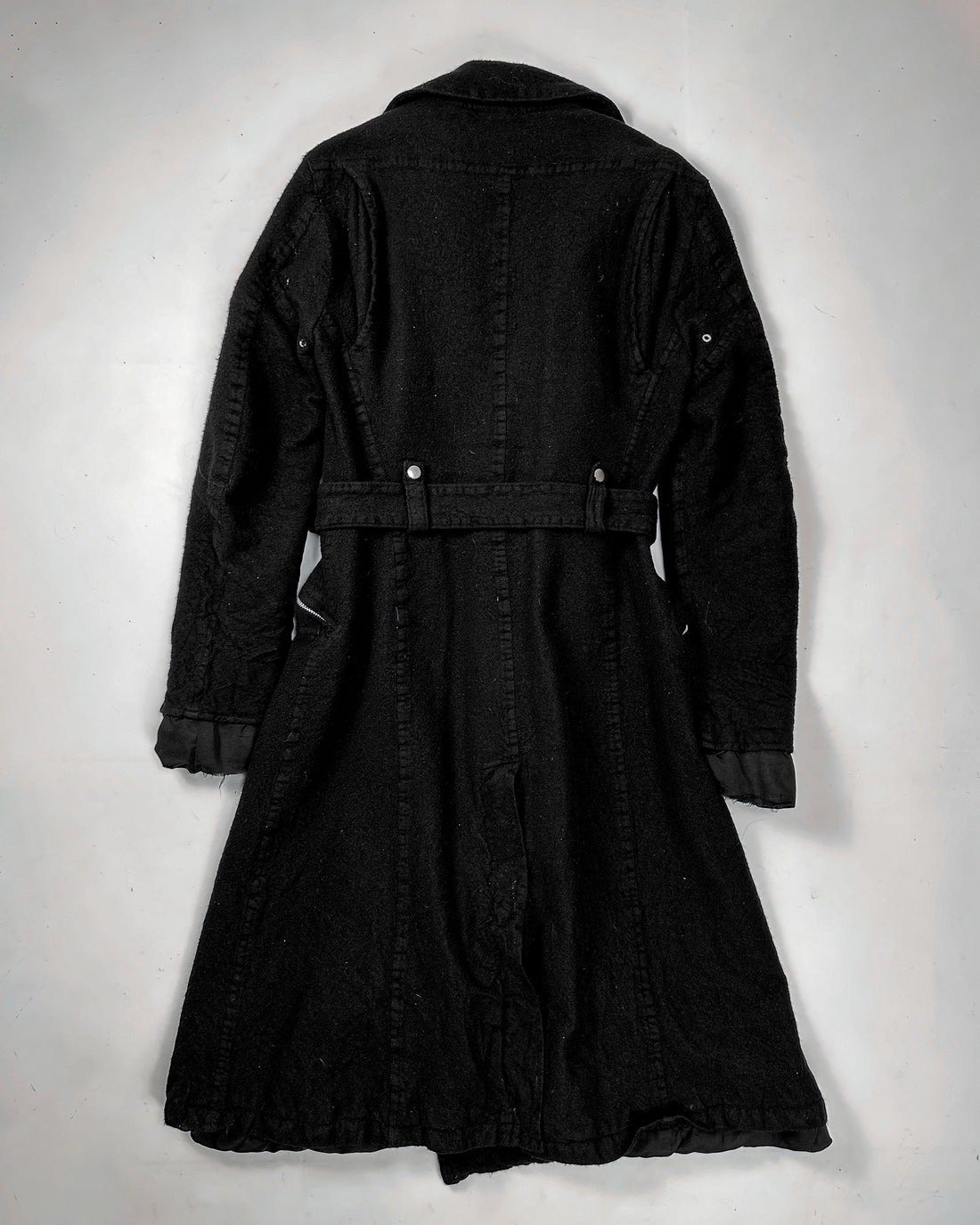 Junya Watanabe Wool Bondage Black Coat A/W 2007