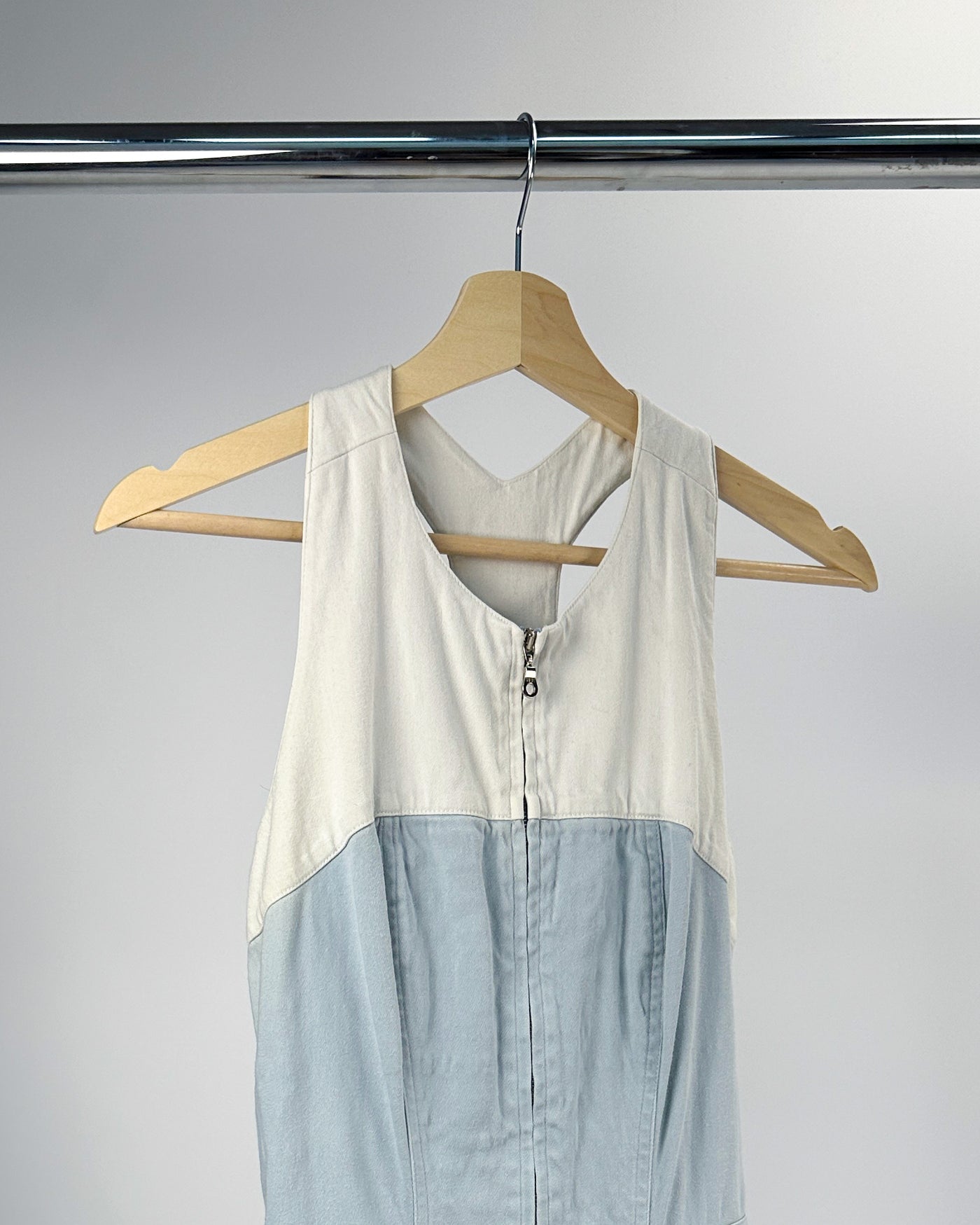 Mugler 2-Tone Sky Blue Dress 1990's