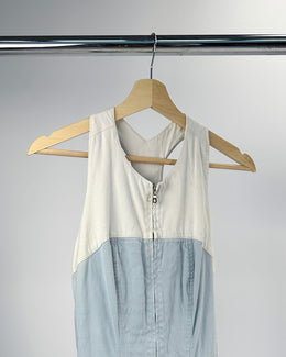 Mugler 2-Tone Sky Blue Dress 1990's