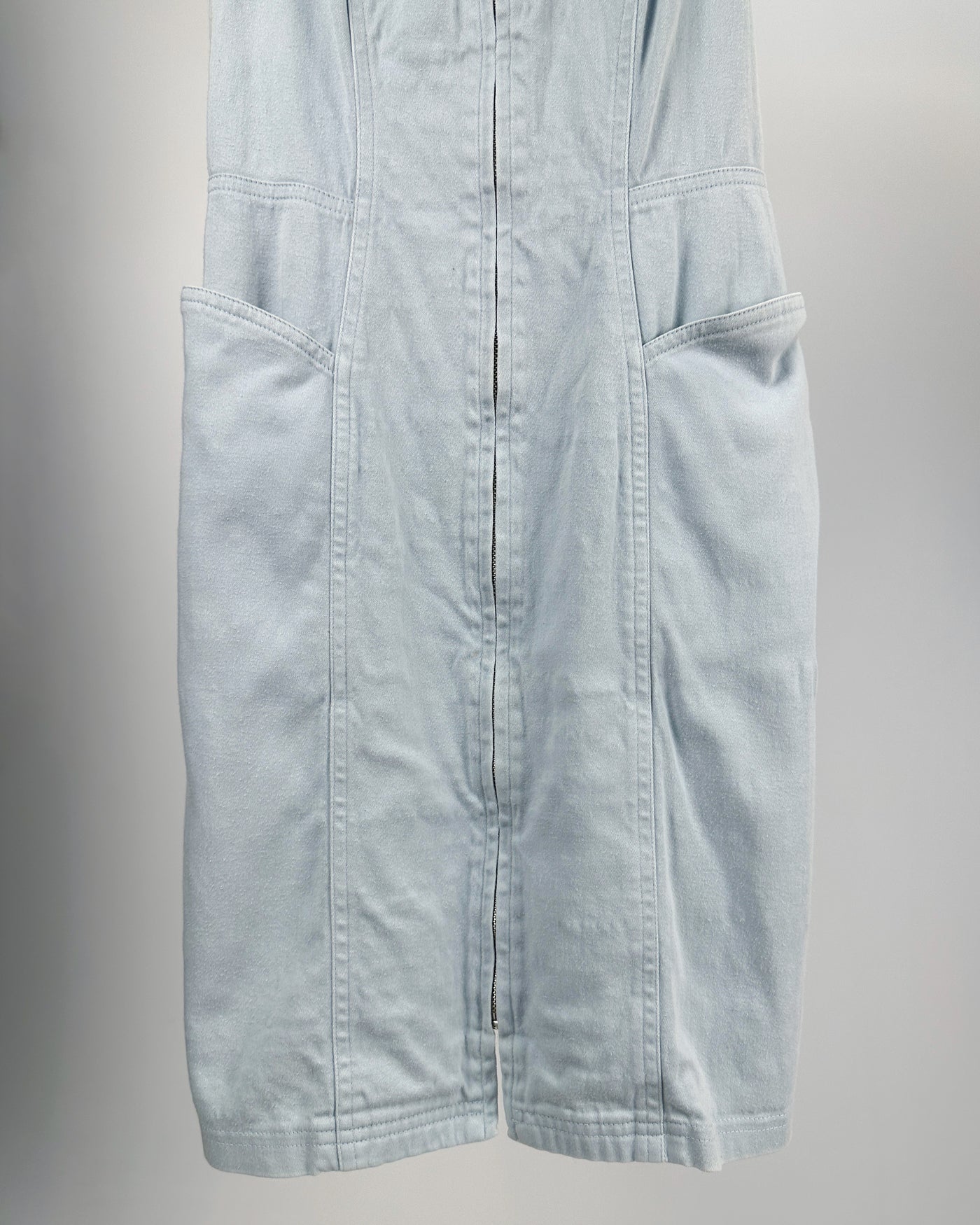 Mugler 2-Tone Sky Blue Dress 1990's