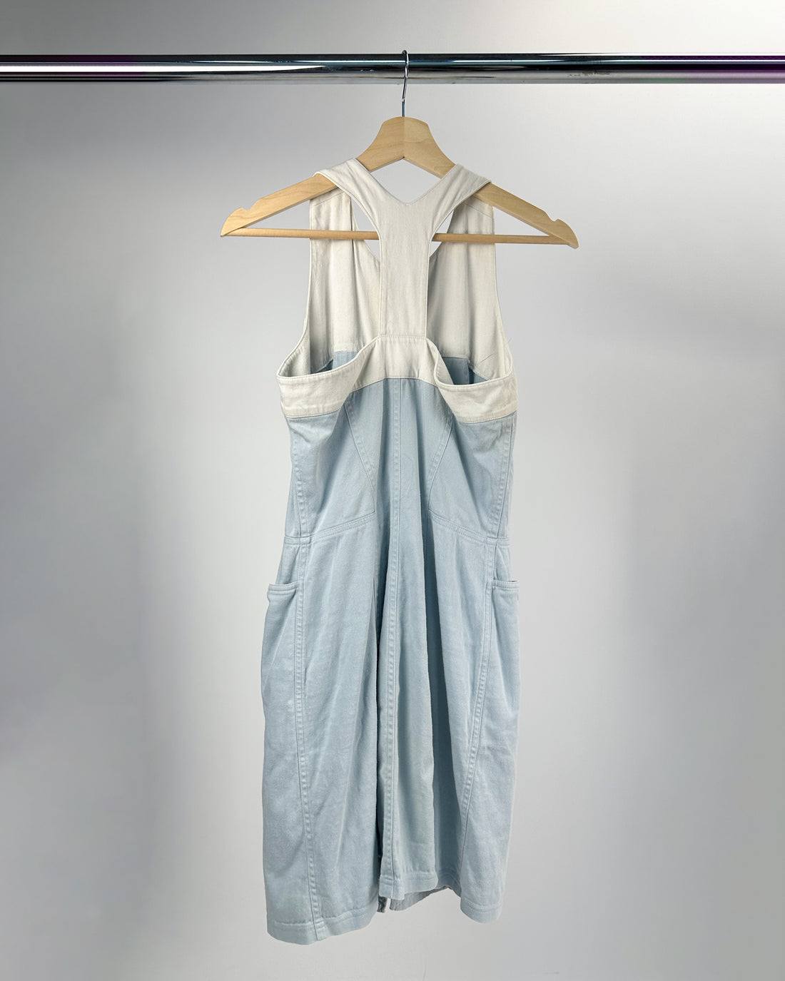 Mugler 2-Tone Sky Blue Dress 1990's