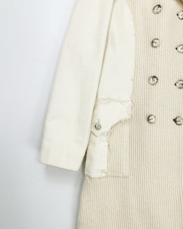 Iceberg 2-Texture Cream White Coat 2000's - Vintagetts