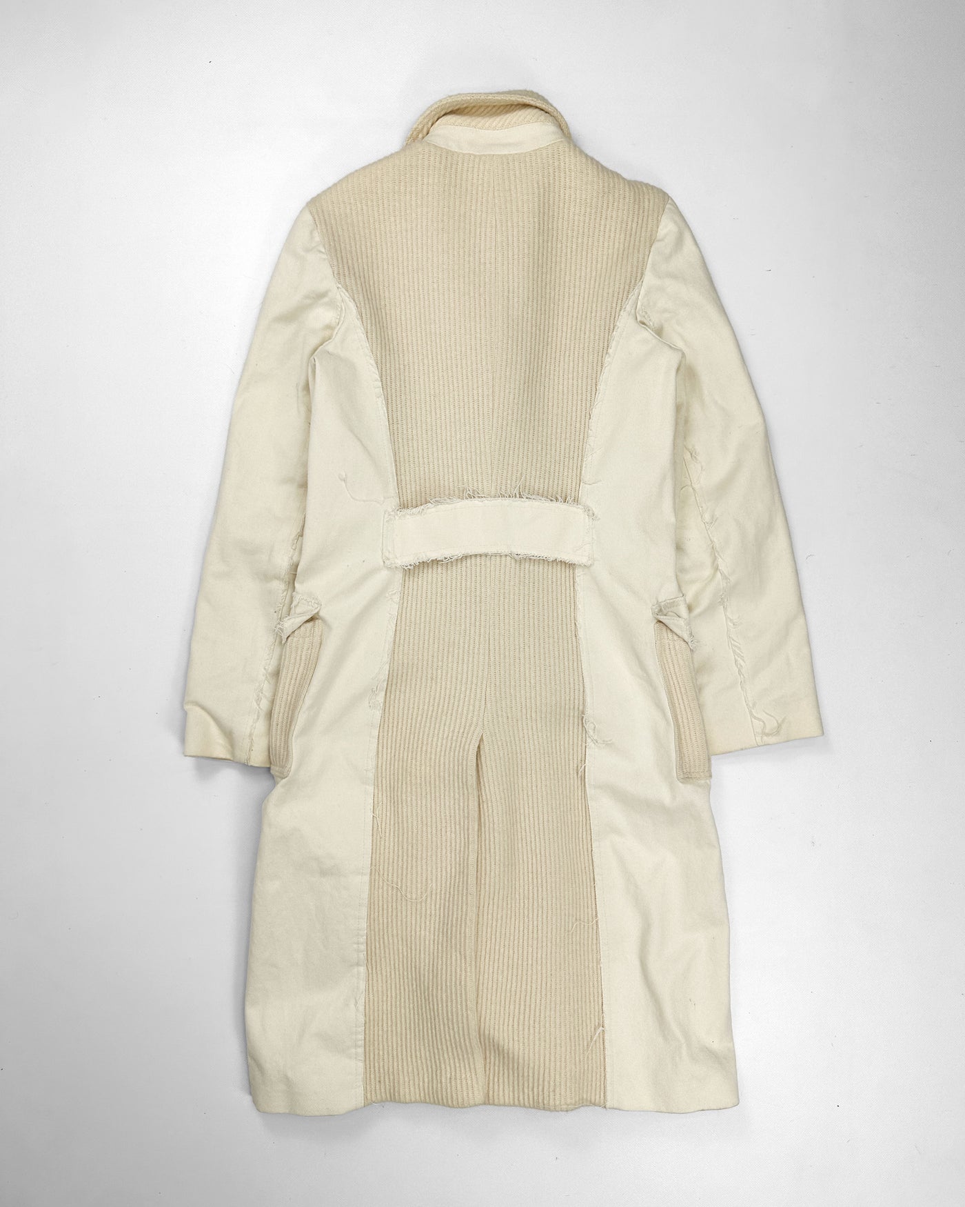 Iceberg 2-Texture Cream White Coat 2000's - Vintagetts