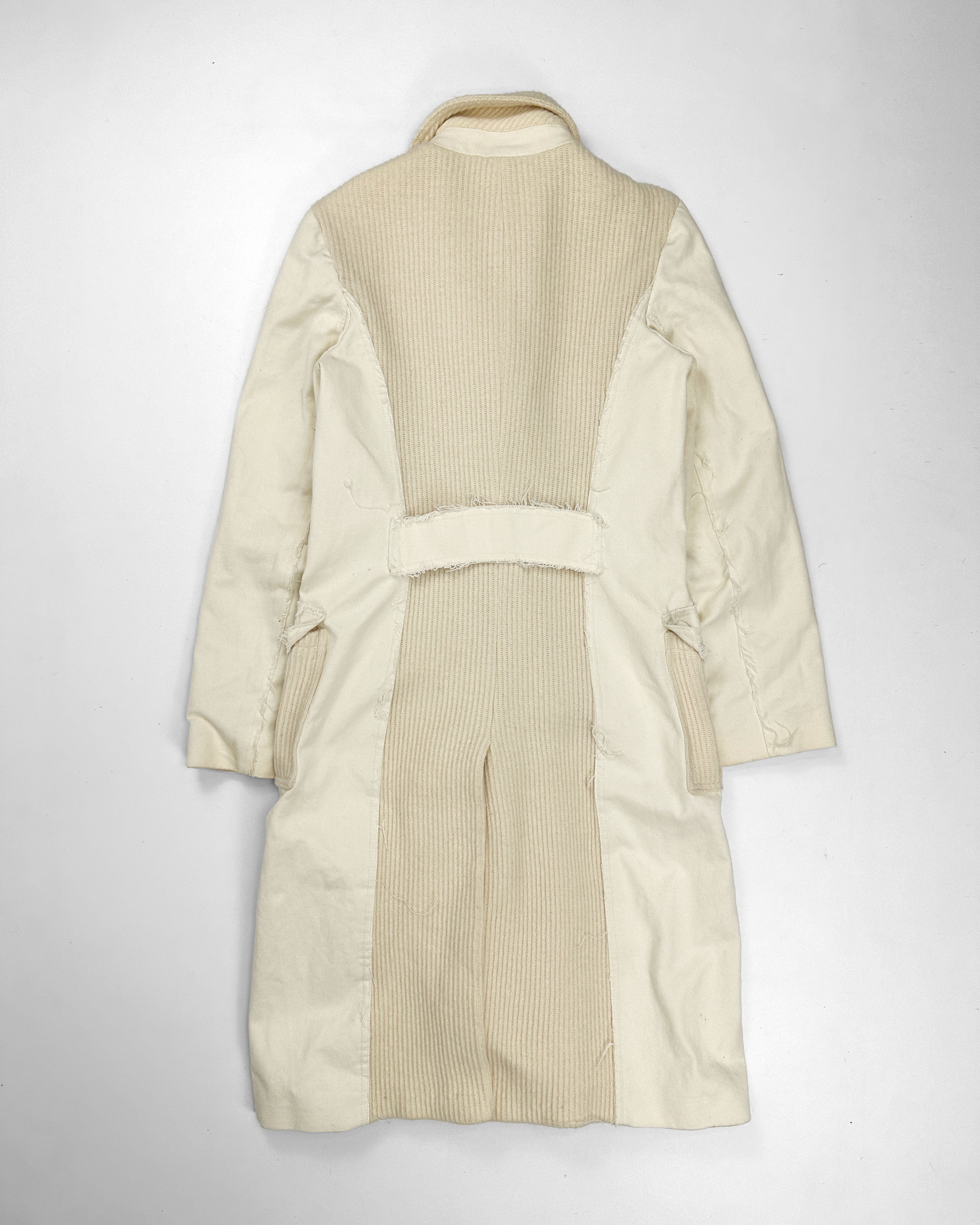Iceberg 2-Texture Cream White Coat 2000's