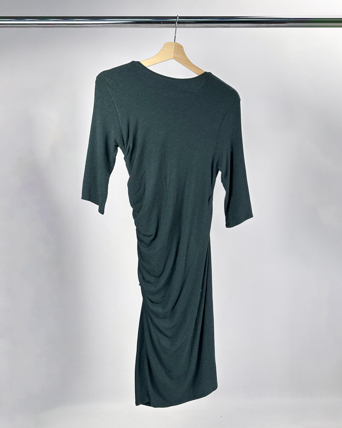 Helmut Lang Green Pleated Dress 2000's