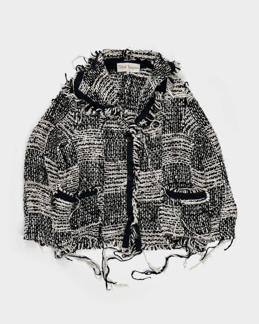 Lanvin 90年代深灰蓝色纹理浅色衬衫