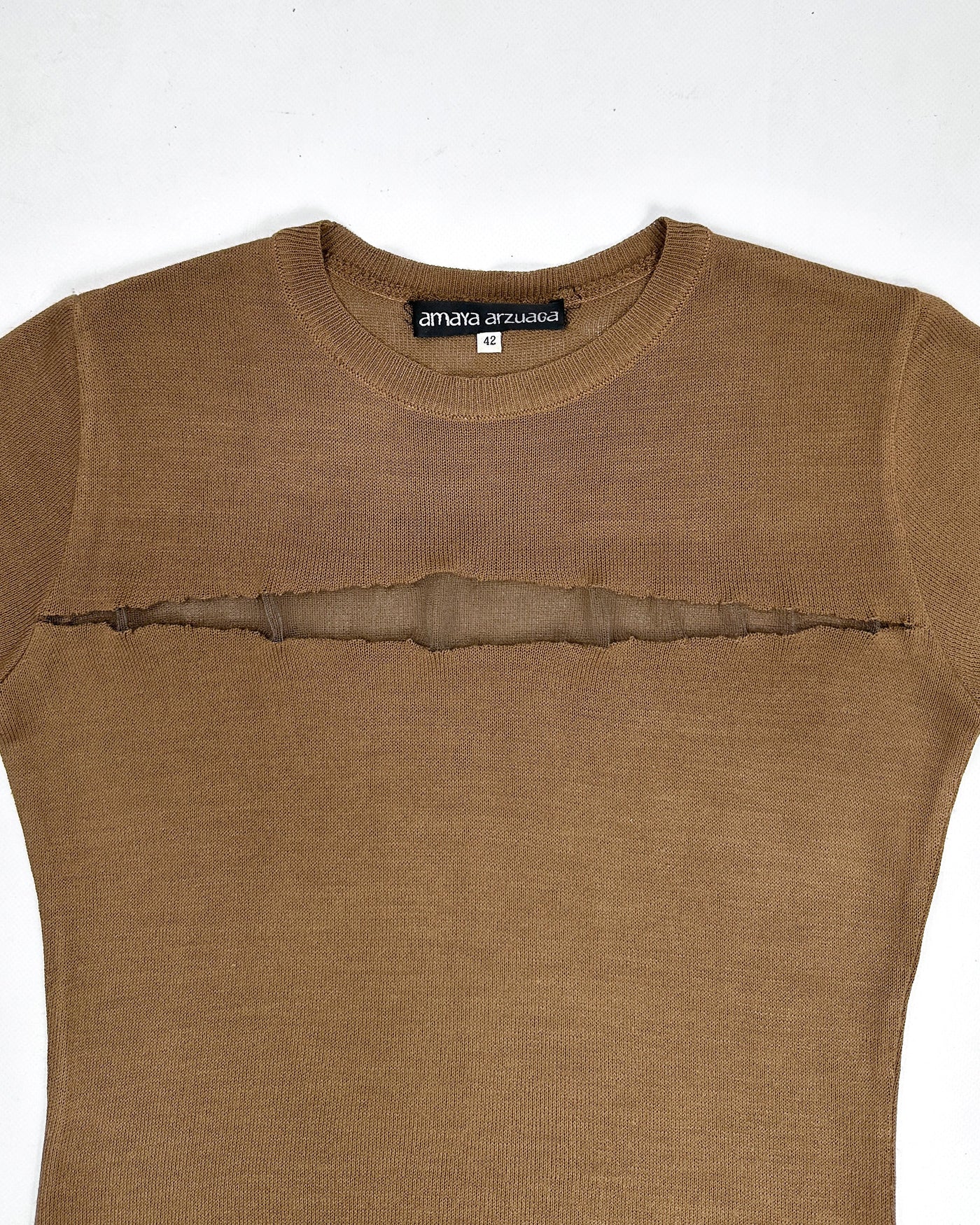 Amaya Arzuaga Distressed Mesh Top 2000's