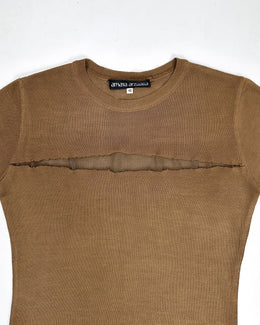 Amaya Arzuaga Distressed Mesh Top 2000's