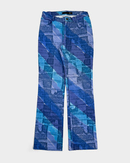 Just Cavalli Psychedelic Print Denim Pants 2000's
