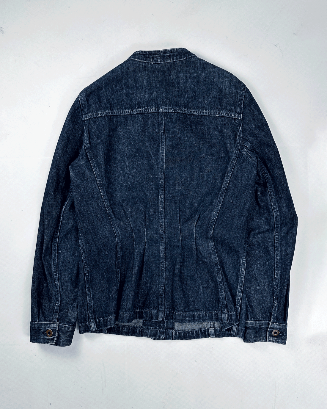 Miu Miu "Fiammato" Raw Denim Jacket 1990's