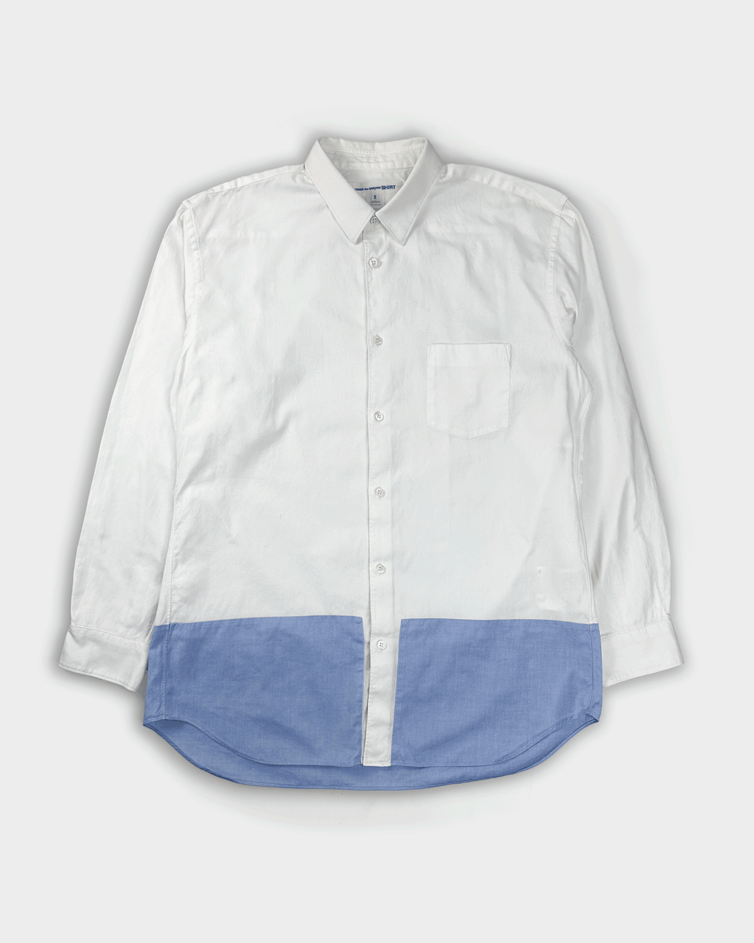 Comme des Garçons Shirt 2-Texture White Shirt 2000's
