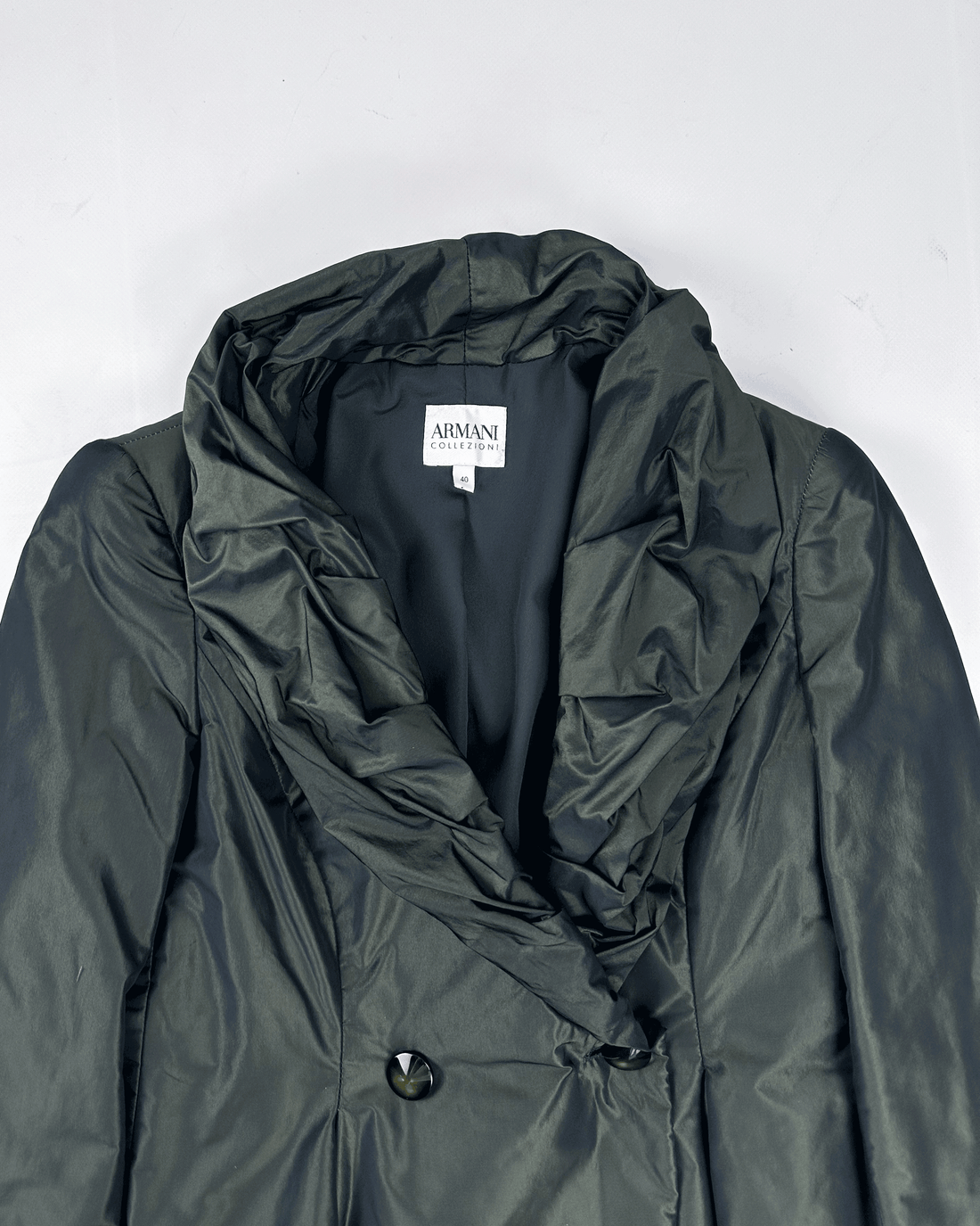 Armani Electric Green Thin Puffer Jacket 2000's
