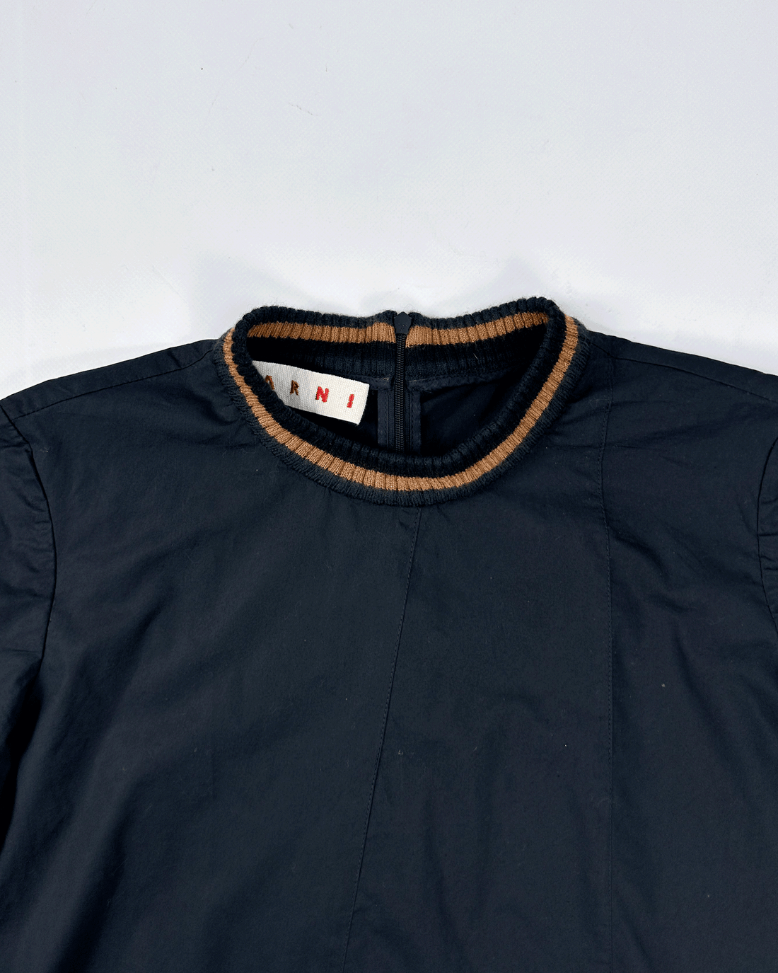Marni Pleated Black Zipped Top 1990's