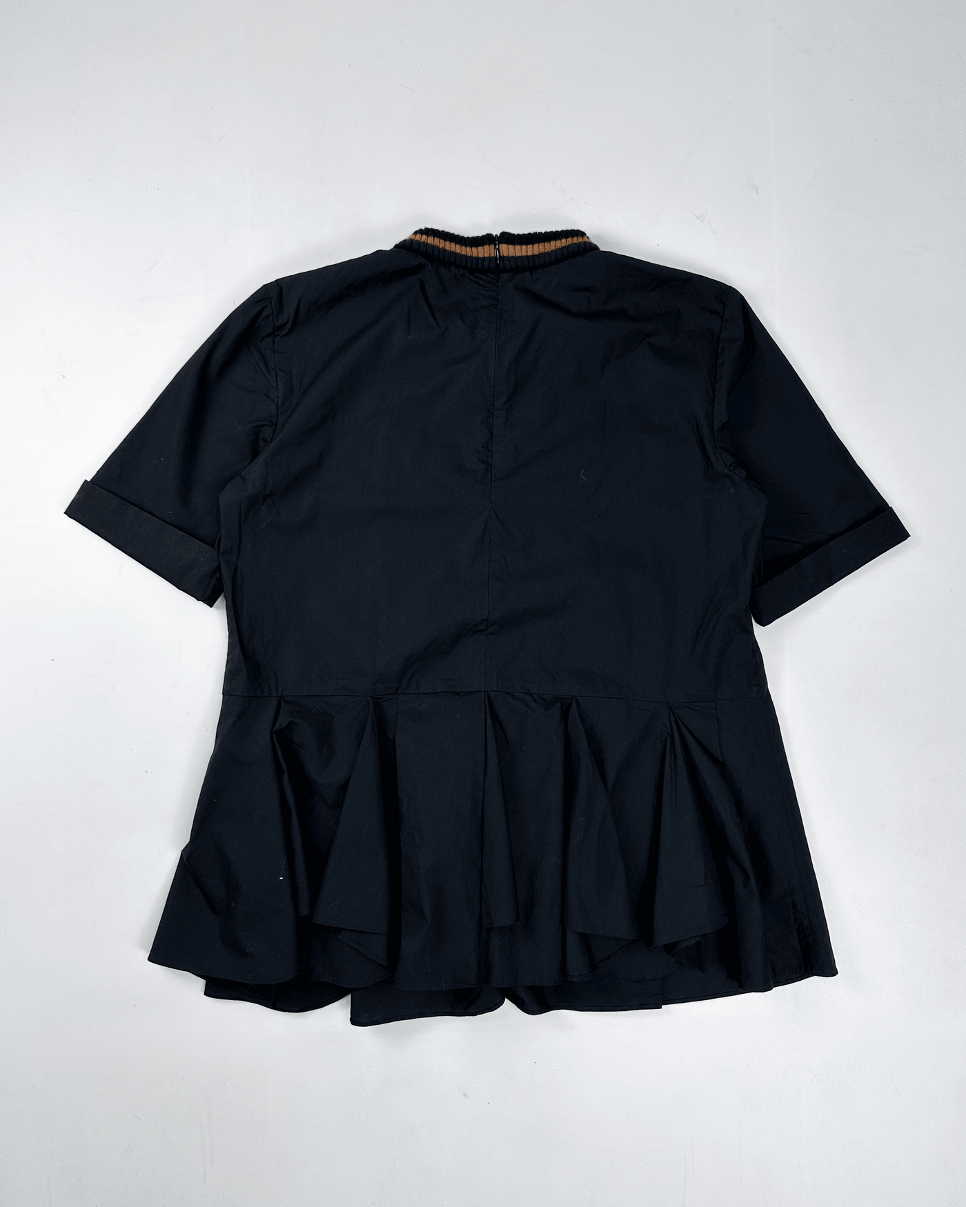Marni Pleated Black Zipped Top 1990's