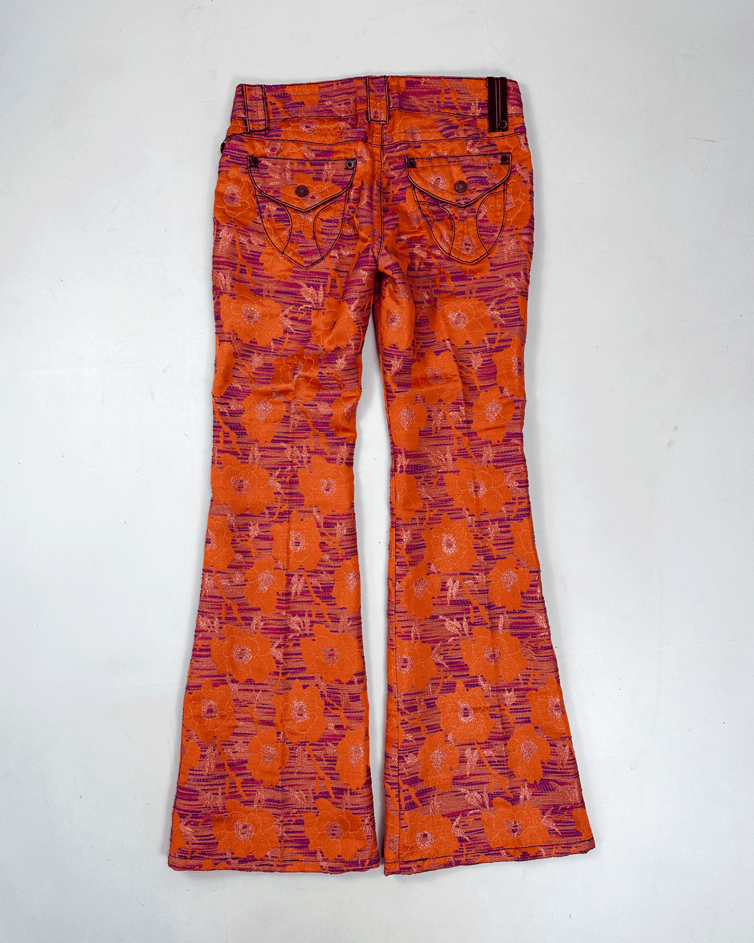 Custo Barcelona Ultra-Jean Orange Flare Pants 2000's