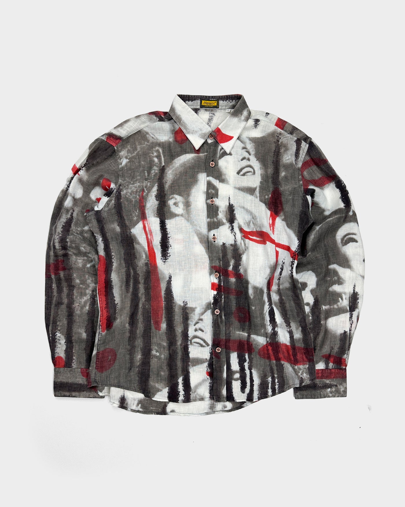 Messori Printed Linen Shirt 1990's
