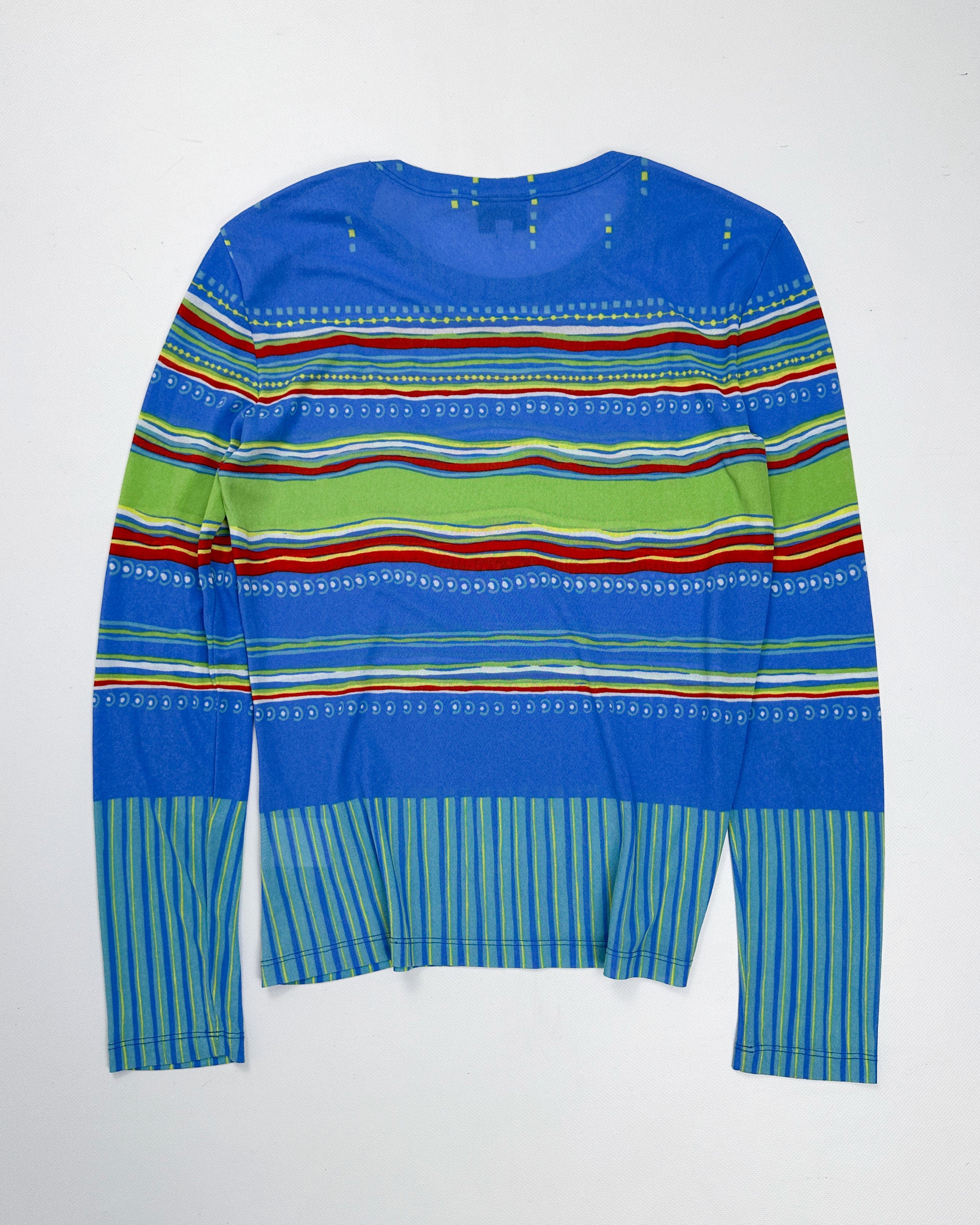 Gianni Versace Versus Multicolor Mesh Top 1990's – Vintage TTS