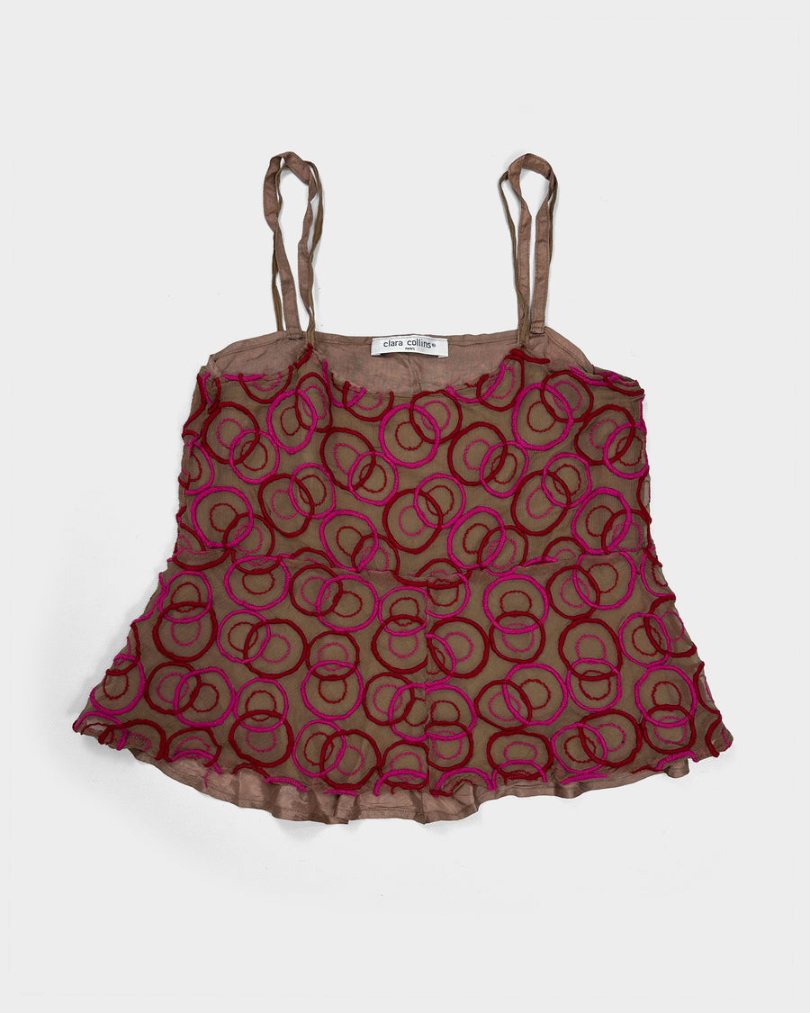 Clara Collins 2-Layer Acetate Top 1990's