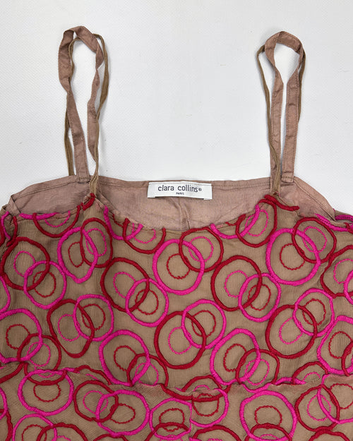 Clara Collins 2-Layer Acetate Top 1990's