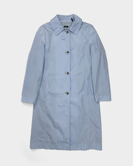 Jil Sander Navy Baby Blue Trench Coat 2000's