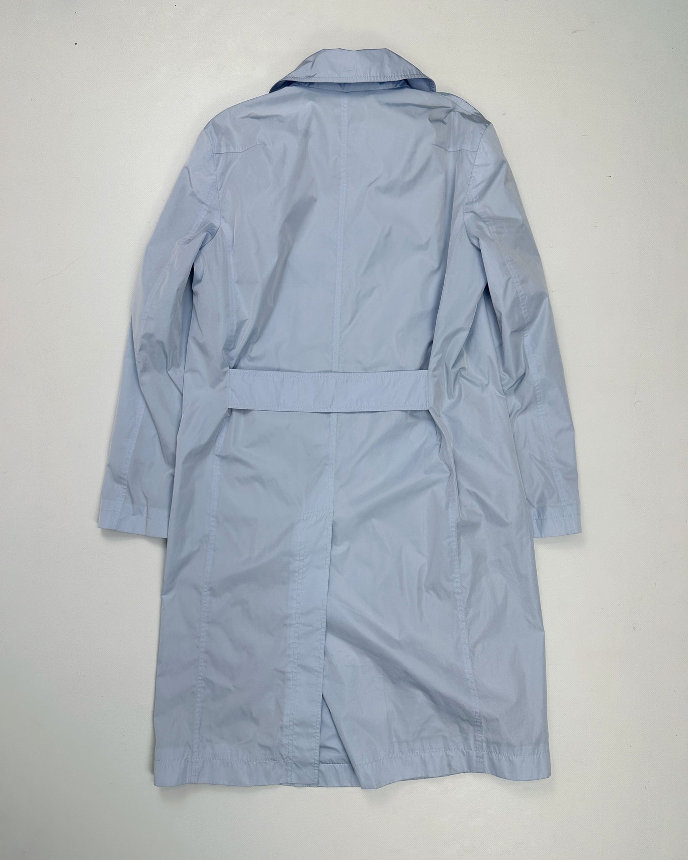 Jil Sander Navy Baby Blue Trench Coat 2000's