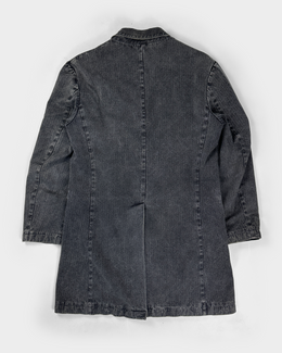 Iceberg Jeans Grey Washed Denim Long Jacket 2000's