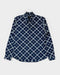 Prada Diamond Pattern Navy Blue Shirt 2000's