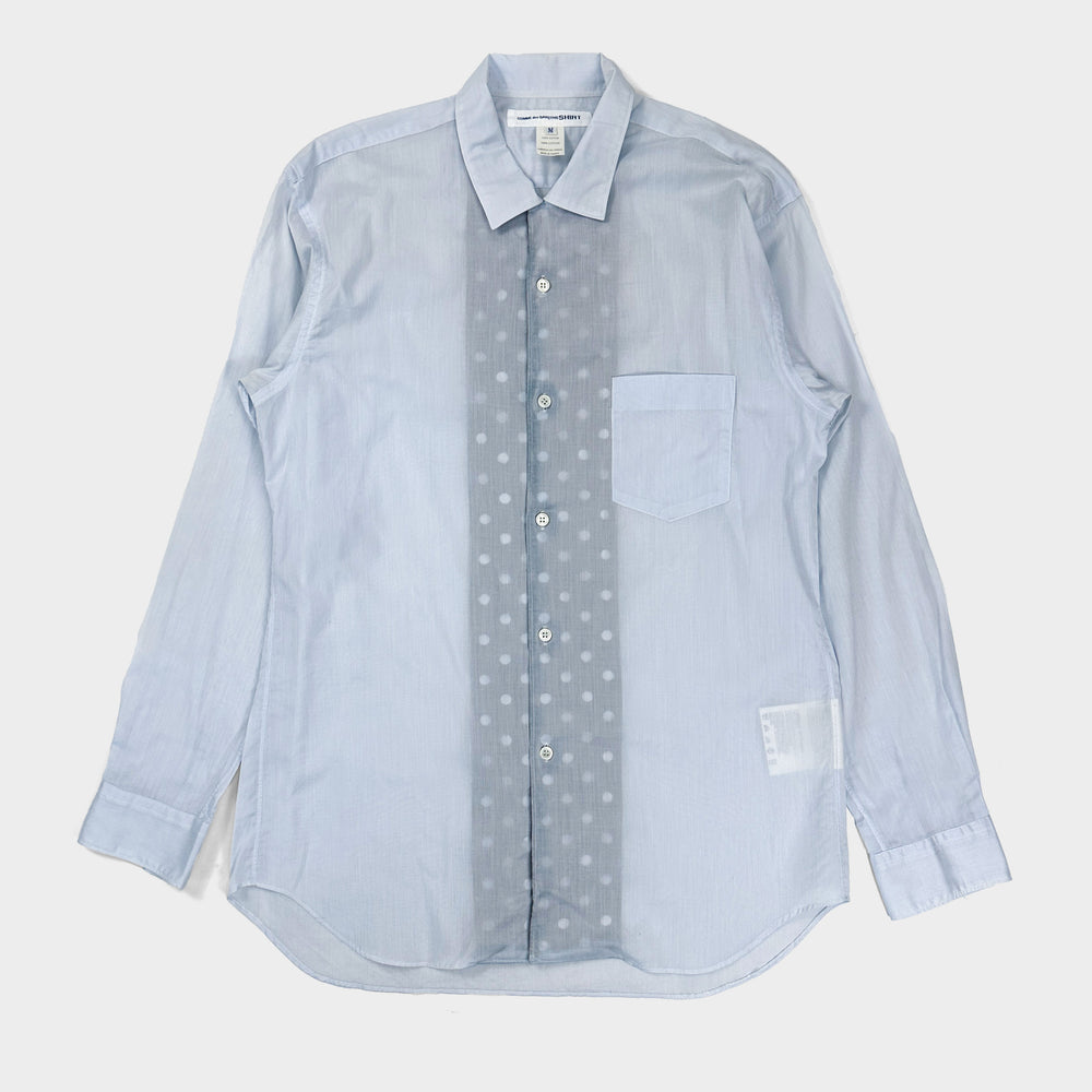 Comme des Garçons Shirt 2-Layer Translucid Blue Shirt 2006